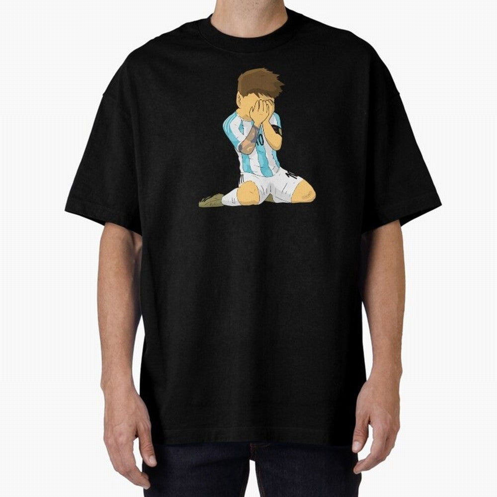 Messi Copa America Moment Oversized T-Shirt Fuel Your Fan Pride for Global Football Passion for FIFA World Cup 2026 Group Stage, Featuring Haaland, Portugal, Champion Mindset, Group Stage Buzz, Knockout Tension and Passionate Fan Culture; Made for