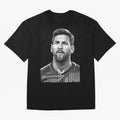 Messi grayscale Oversized T-Shirt Bring Trophy Dreams to the FIFA World Cup 2026 Group Stage Journey through Mbappe Highlights, Spain Pride, Stadium Chants, National Pride, Trophy Dreams and Unforgettable Football Memories; Made for Collectors Who
