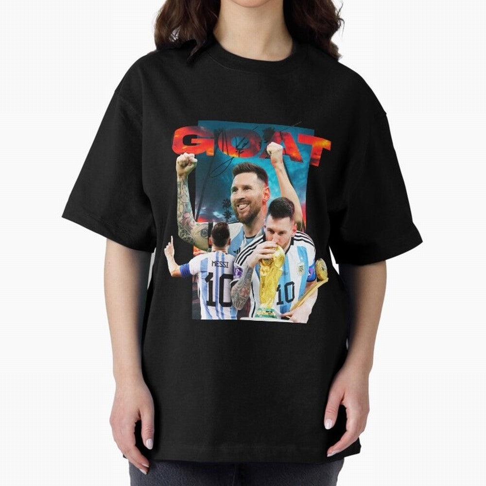 Messi GOAT Classic T-Shirt Bring Supporter Culture to Match Day Hype around FIFA World Cup 2026 USA Canada Mexico, Neymar, Netherlands, Championship Spirit, Famous Goals, Roaring Crowds and International Football Unity; Perfect for Fans,
