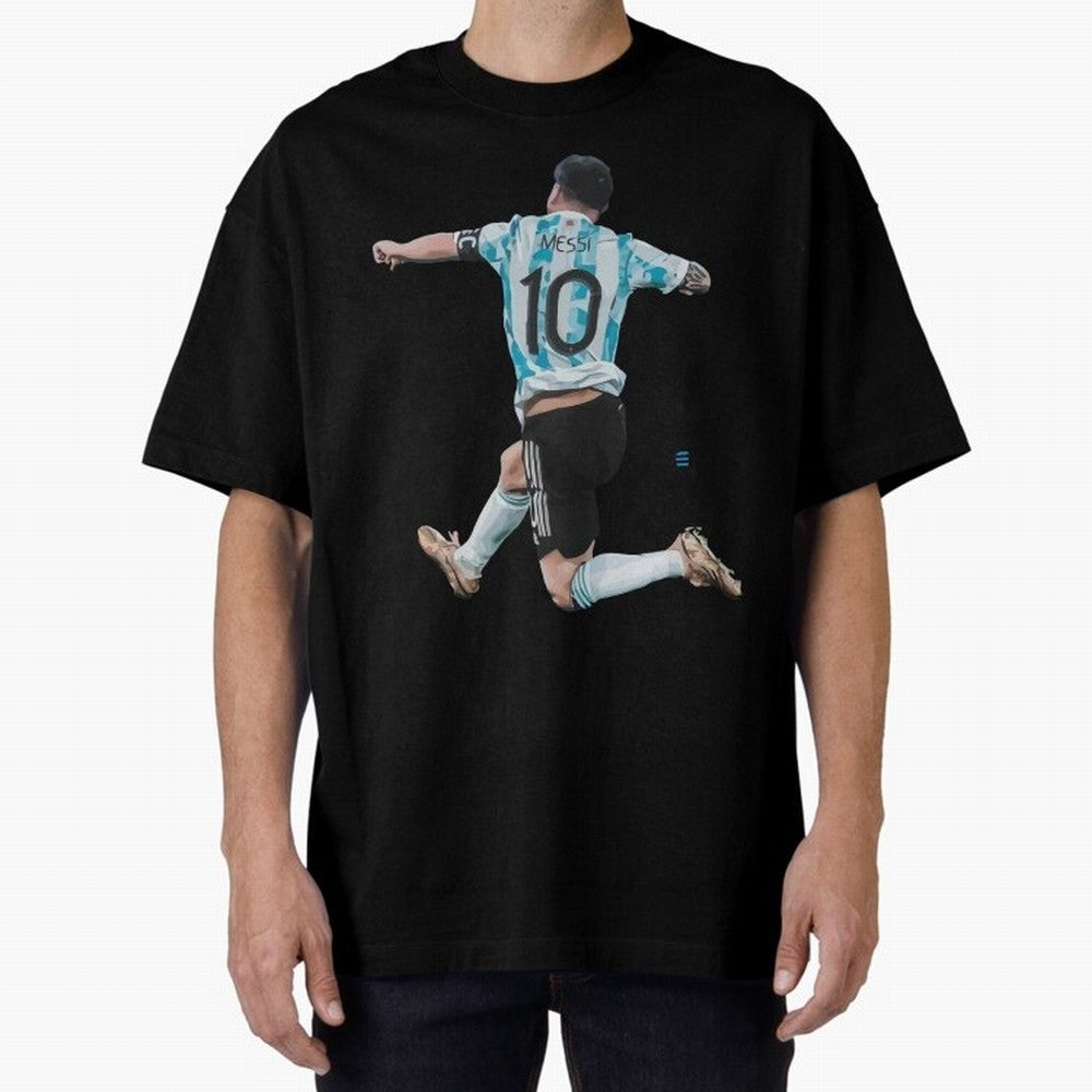 Messi 10 The Goat Oversized T-Shirt Back Your Heroes with Match Day Hype around FIFA World Cup 2026, Neymar, Haaland and Cristiano Ronaldo, Argentina, Sports Nostalgia, International Competition, Famous Players and Unforgettable Victories; Created