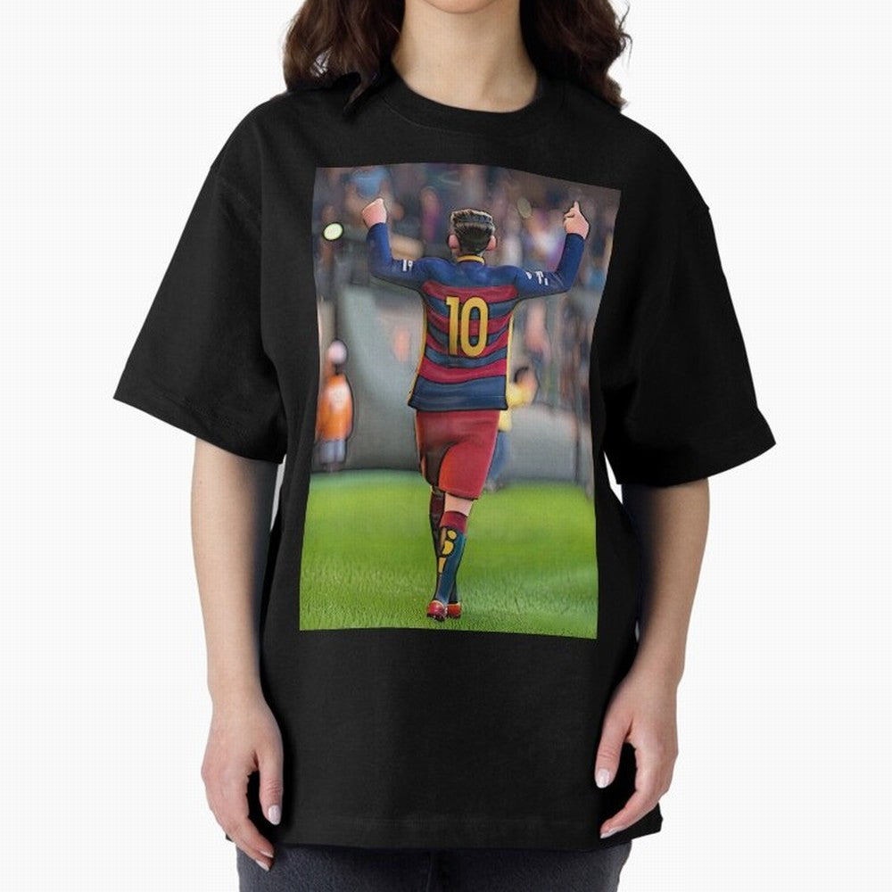 Lionel Messi (2) caricature Oversized T-Shirt Show Your Love for FIFA World Cup 2026 USA Canada Mexico Spirit, Highlighting Spain, Messi, CR7 and Mbappe, Stadium Chants, National Pride, Trophy Dreams and Unforgettable Football Memories; Ideal for