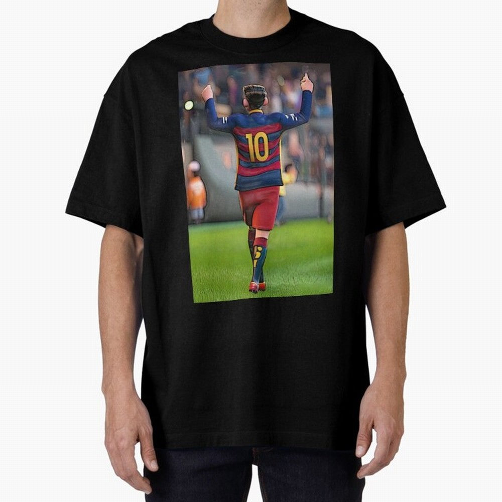 Lionel Messi (2) caricature Oversized T-Shirt Show Your Love for FIFA World Cup 2026 USA Canada Mexico Spirit, Highlighting Spain, Messi, CR7 and Mbappe, Stadium Chants, National Pride, Trophy Dreams and Unforgettable Football Memories; Ideal for