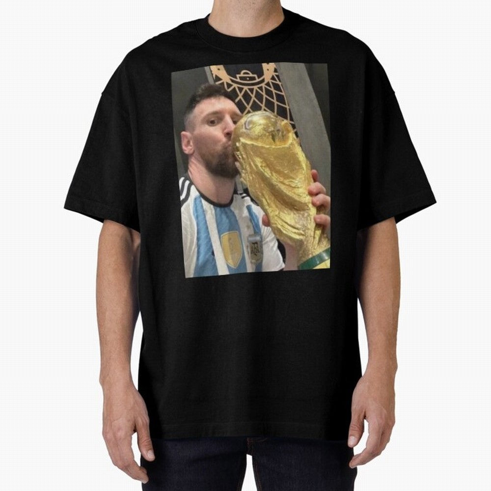 lionel Messi Oversized T-Shirt Step into Match Day Hype around FIFA World Cup 2026, Cristiano Ronaldo, France and Portugal, Tournament Hype, Historic Matchups, Family Viewing Parties and Global Sports Pride; Made for Collectors Who Enjoy Iconic