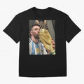 lionel Messi Oversized T-Shirt Step into Match Day Hype around FIFA World Cup 2026, Cristiano Ronaldo, France and Portugal, Tournament Hype, Historic Matchups, Family Viewing Parties and Global Sports Pride; Made for Collectors Who Enjoy Iconic