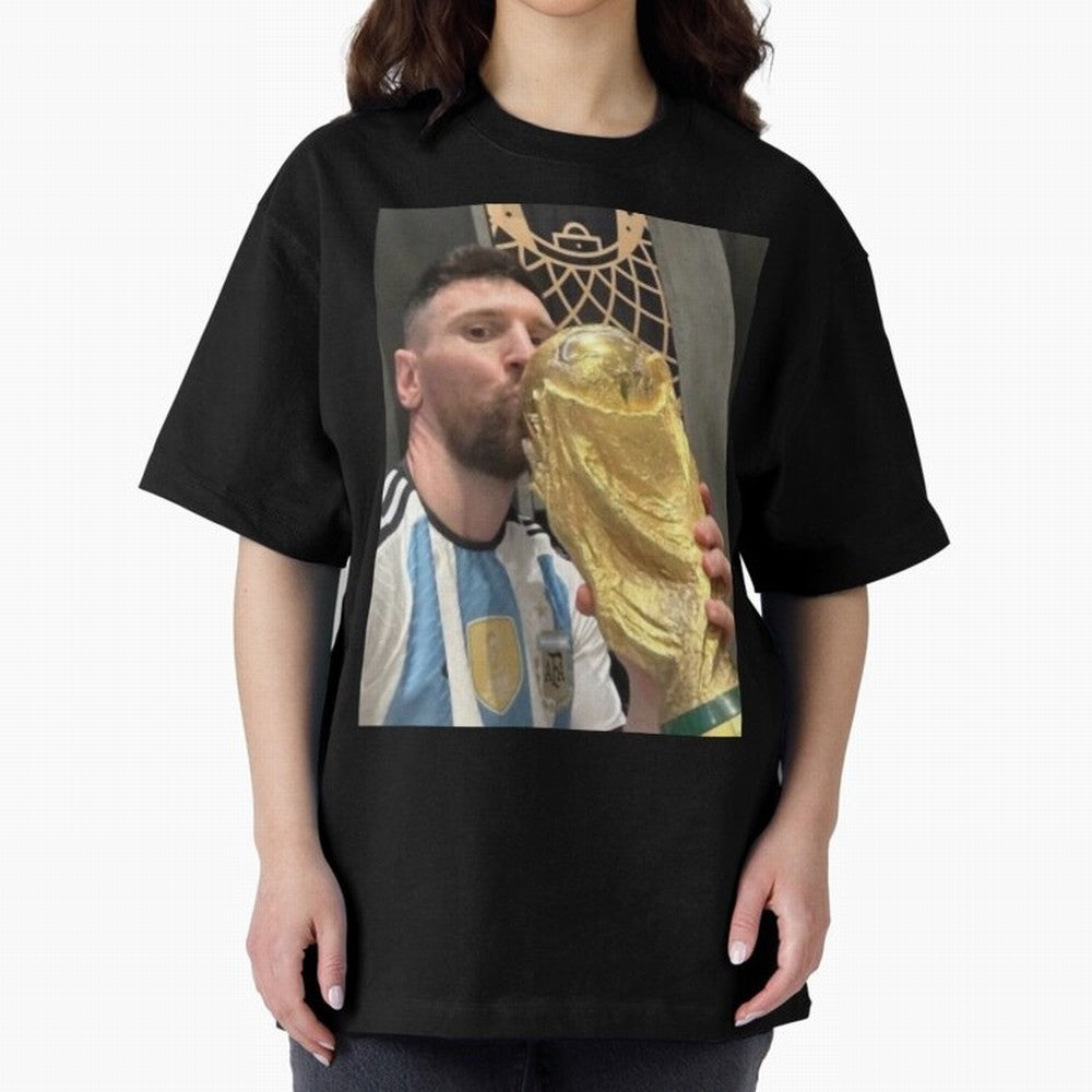 lionel Messi Oversized T-Shirt Step into Match Day Hype around FIFA World Cup 2026, Cristiano Ronaldo, France and Portugal, Tournament Hype, Historic Matchups, Family Viewing Parties and Global Sports Pride; Made for Collectors Who Enjoy Iconic