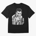 Messi grayscale Oversized T-Shirt Capture Match Day Hype around FIFA World Cup 2026, Cristiano Ronaldo, Haaland and CR7, Argentina and Brazil, Retro Football Energy, Iconic Rivalries, Trophy Chase Drama and Stadium Atmosphere; Ideal for Football