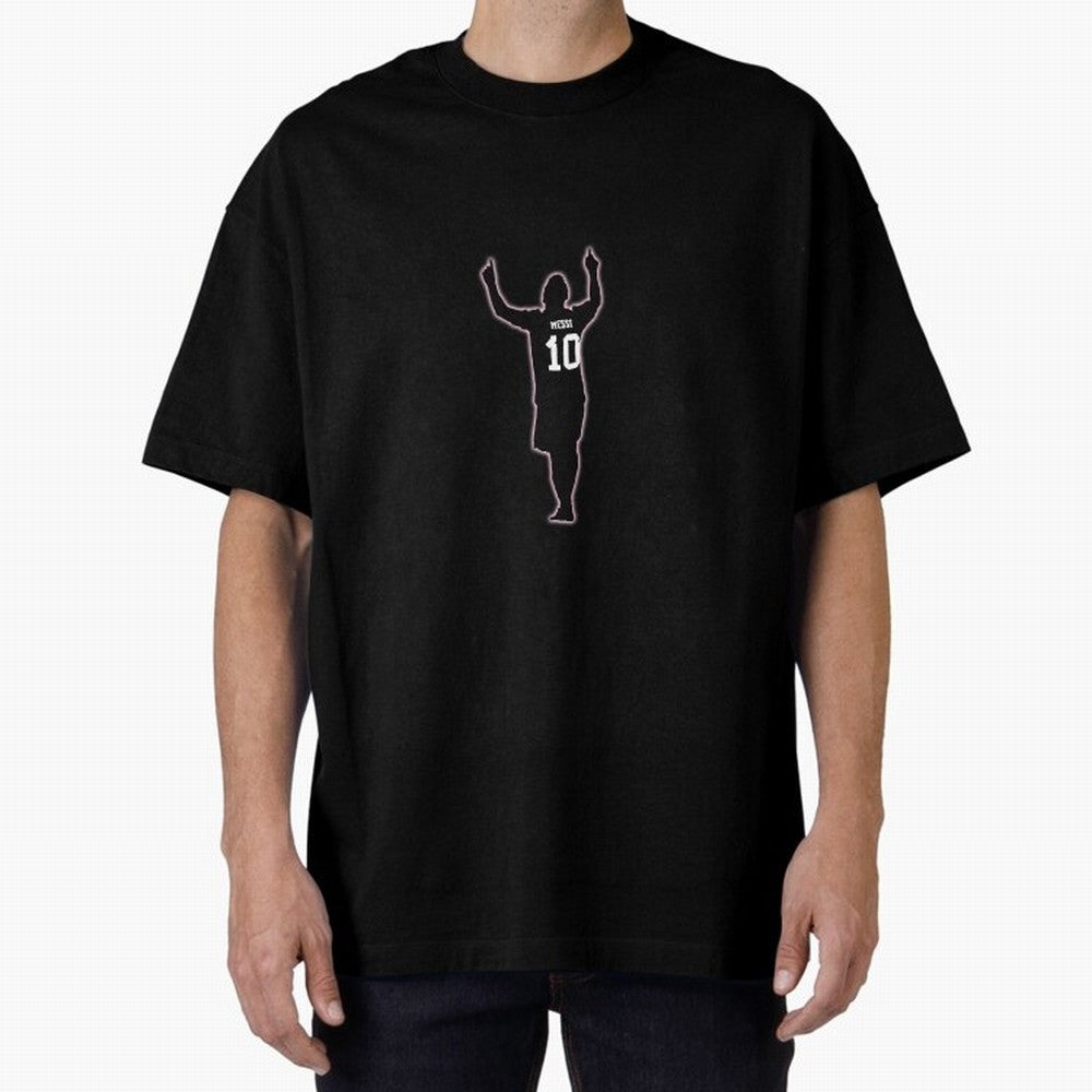 Lionel Messi Iconic Celebration Pose - Inter Miami Colors Classic T-Shirt Show Up for the Glory of FIFA World Cup 2026 Group Stage for Fans of Neymar, Haaland and Cristiano Ronaldo and Brazil, Portugal and Argentina, Bringing Stadium Memories,