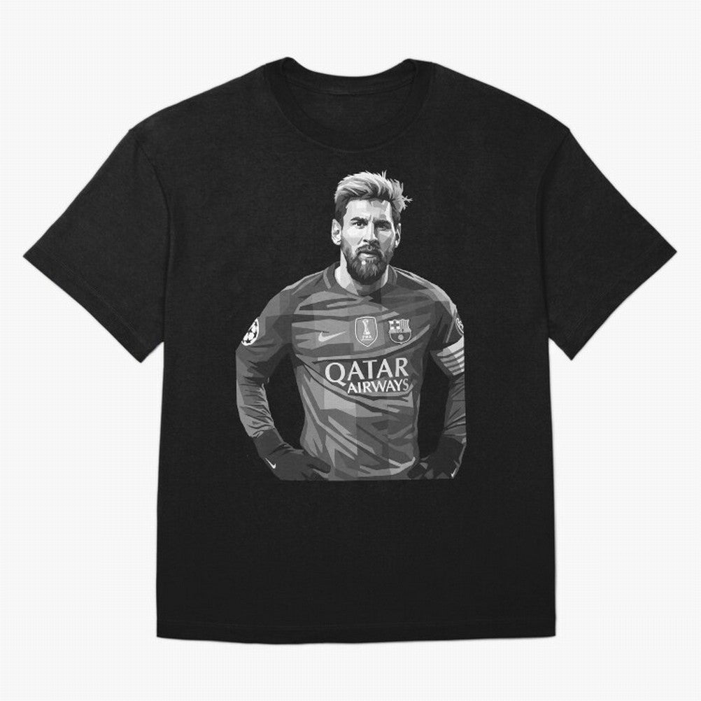 Messi grayscale Classic T-Shirt Make Every Match About Global Football Passion for FIFA World Cup 2026, Highlighting Messi, Brazil, Portugal and Argentina, Football History, Final Match Energy, Crowd Noise and Once in a Lifetime Moments; Ideal for