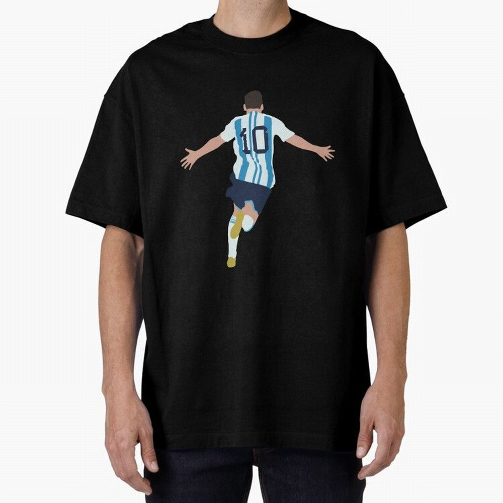 Lionel Messi minimalist illustration Classic T-Shirt Treasure Global Football Passion for FIFA World Cup 2026 Group Stage, Celebrating Mbappe and Neymar, England, France and Netherlands, Championship Spirit, Famous Goals, Roaring Crowds and