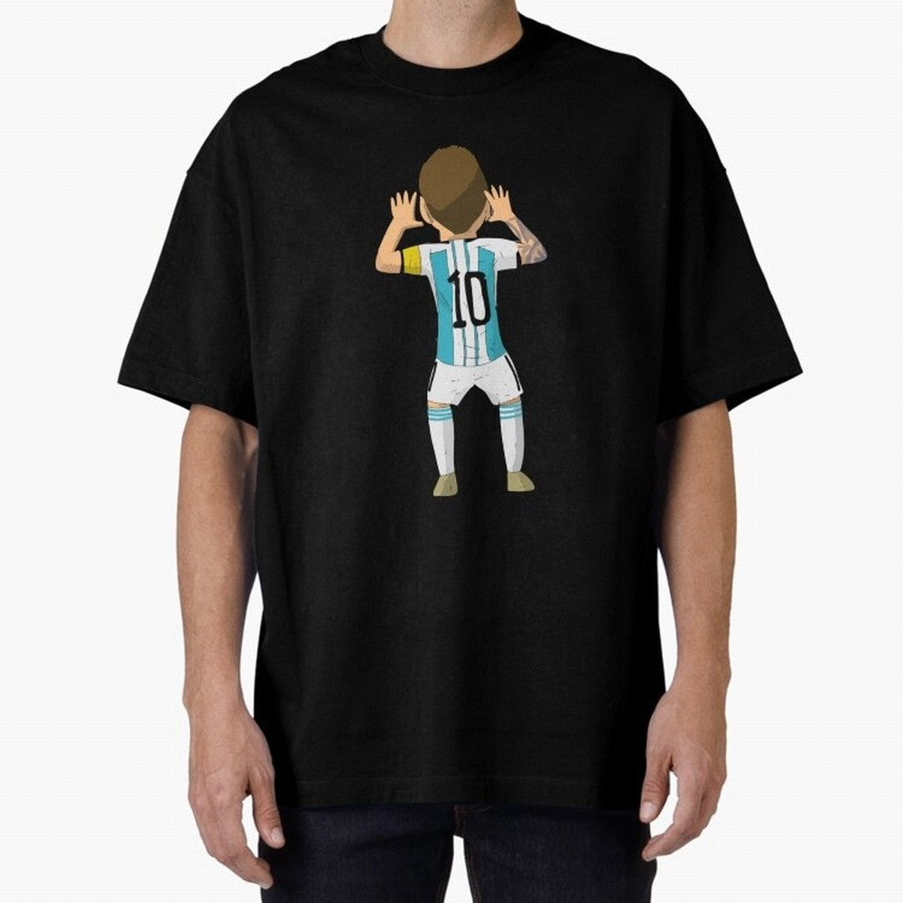 Cartoon Illustration Messi vs Netherlands World Cup Qatar 2022 Classic T-Shirt Keep the Legacy of Match Day Hype around FIFA World Cup 2026 Group Stage, Cristiano Ronaldo, France, Retro Football Energy, Iconic Rivalries, Trophy Chase Drama and
