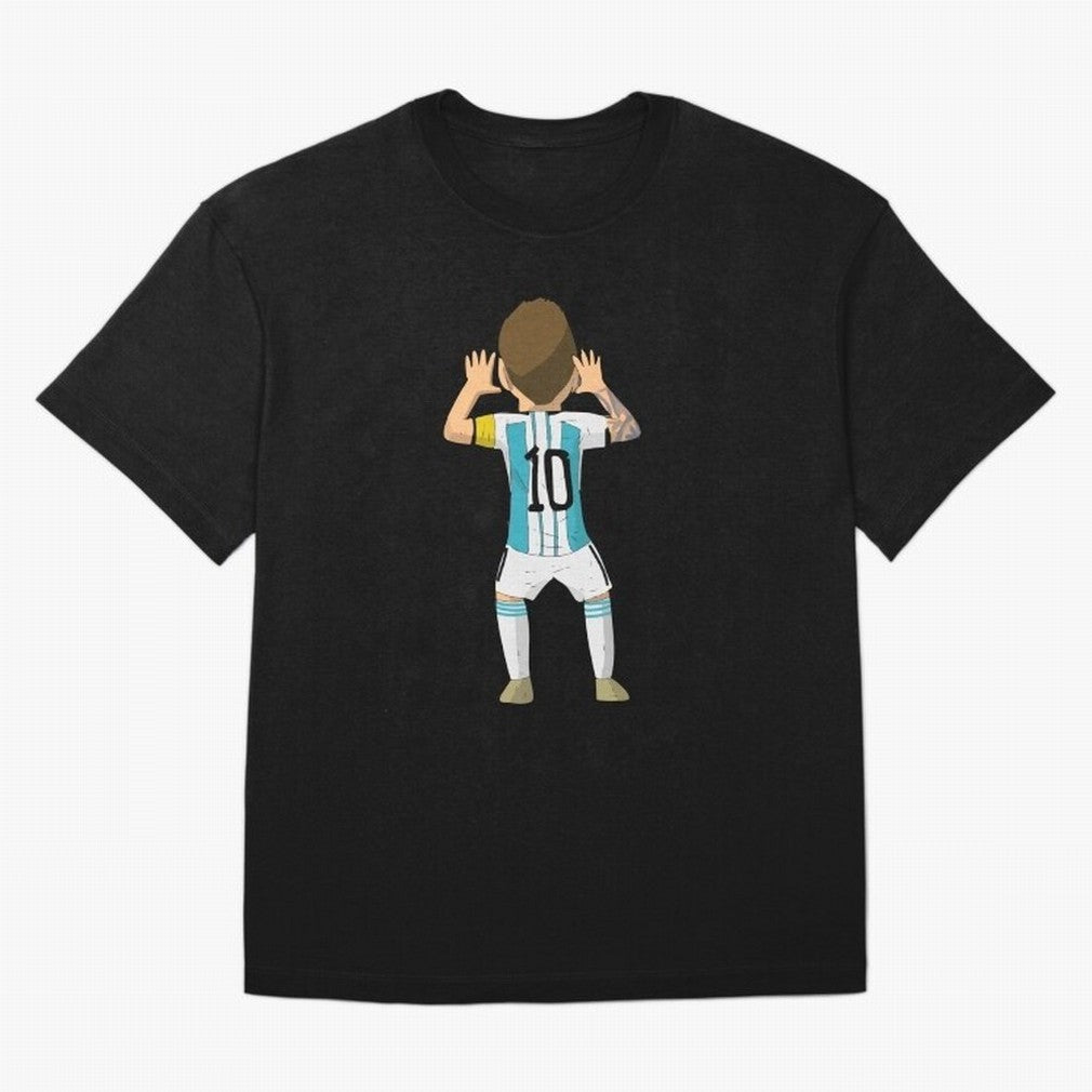 Cartoon Illustration Messi vs Netherlands World Cup Qatar 2022 Classic T-Shirt Keep the Legacy of Match Day Hype around FIFA World Cup 2026 Group Stage, Cristiano Ronaldo, France, Retro Football Energy, Iconic Rivalries, Trophy Chase Drama and