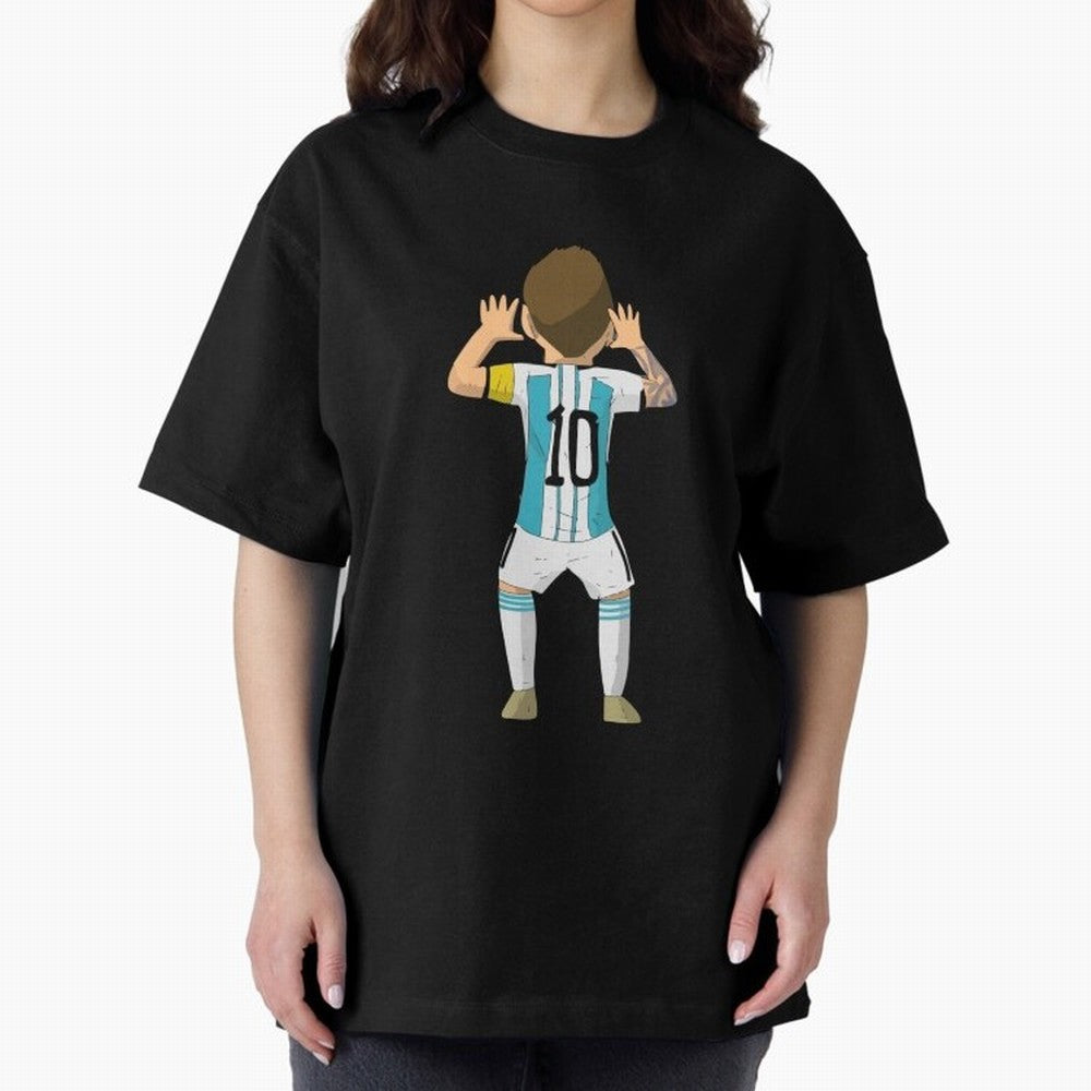 Cartoon Illustration Messi vs Netherlands World Cup Qatar 2022 Classic T-Shirt Keep the Legacy of Match Day Hype around FIFA World Cup 2026 Group Stage, Cristiano Ronaldo, France, Retro Football Energy, Iconic Rivalries, Trophy Chase Drama and