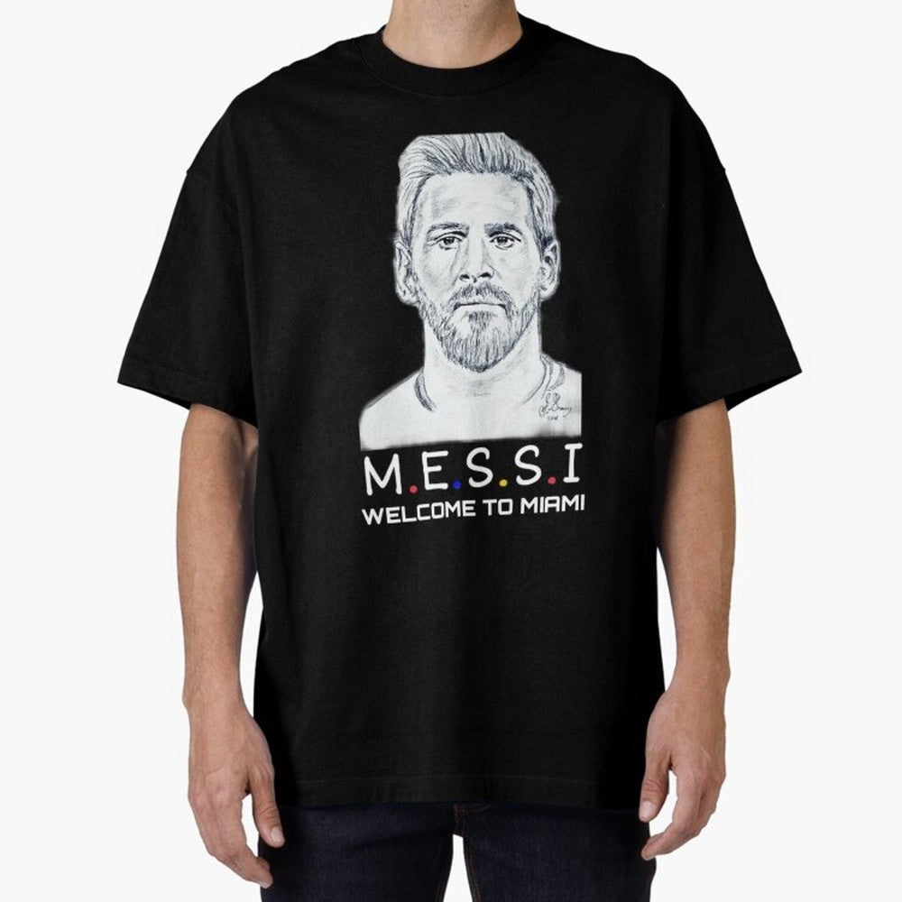 Lionel Messi, welcome to Miami Essential T-Shirt Celebrate the Stars of Global Football Passion for FIFA World Cup 2026 USA Canada Mexico, Inspired by Haaland, Spain, Vintage Soccer Flavor, Modern Football Stars, National Flags and Final Night