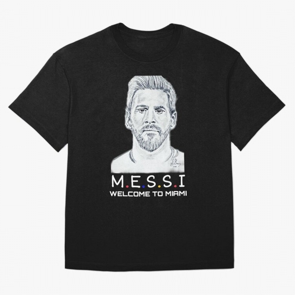 Lionel Messi, welcome to Miami Essential T-Shirt Celebrate the Stars of Global Football Passion for FIFA World Cup 2026 USA Canada Mexico, Inspired by Haaland, Spain, Vintage Soccer Flavor, Modern Football Stars, National Flags and Final Night
