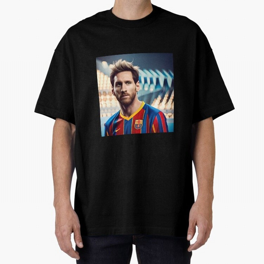 Messi Photo Realistic Paint Art Classic T-Shirt Keep the Legacy of Global Football Passion for FIFA World Cup 2026, Highlighting Mbappe and Neymar, Brazil, Fan Favorite Moments, National Team Passion, Big Match Drama and Soccer History; Perfect for