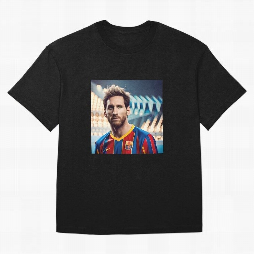 Messi Photo Realistic Paint Art Classic T-Shirt Keep the Legacy of Global Football Passion for FIFA World Cup 2026, Highlighting Mbappe and Neymar, Brazil, Fan Favorite Moments, National Team Passion, Big Match Drama and Soccer History; Perfect for