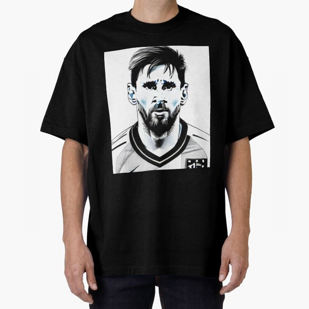 Lionel Messi Oversized T-Shirt Stand Proud for Global Football Passion for FIFA World Cup 2026, Built around Mbappe and Neymar, England and Germany, Sports Nostalgia, International Competition, Famous Players and Unforgettable Victories; Built for