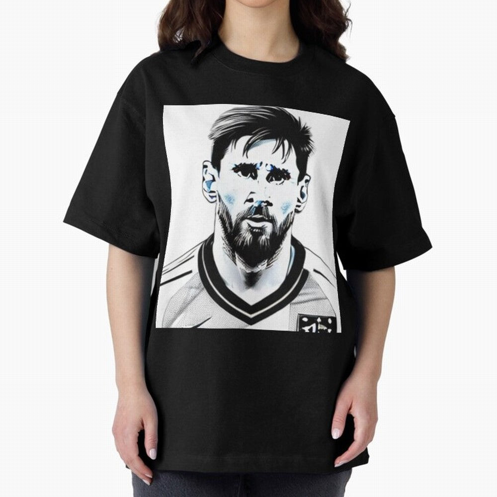 Lionel Messi Oversized T-Shirt Stand Proud for Global Football Passion for FIFA World Cup 2026, Built around Mbappe and Neymar, England and Germany, Sports Nostalgia, International Competition, Famous Players and Unforgettable Victories; Built for