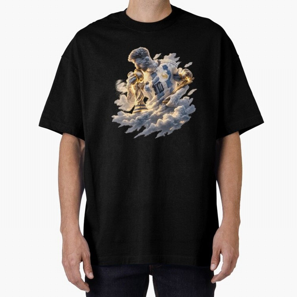 Lionel Messi ¨C Divine Number 10 Oversized T-Shirt Carry the Dream of Global Football Passion for FIFA World Cup 2026 Group Stage, Celebrating CR7 and Messi, France and Portugal, Global Supporter Spirit, Legendary Goals, National Colors and