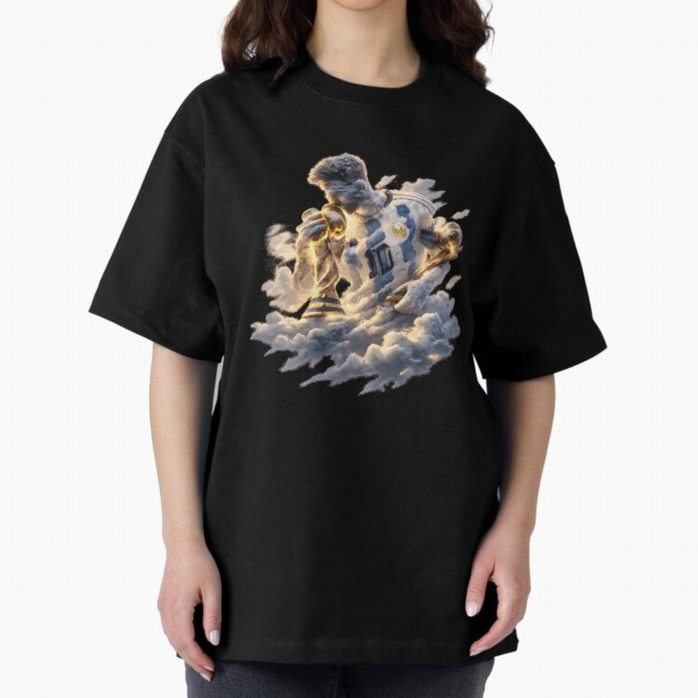 Lionel Messi ¨C Divine Number 10 Oversized T-Shirt Carry the Dream of Global Football Passion for FIFA World Cup 2026 Group Stage, Celebrating CR7 and Messi, France and Portugal, Global Supporter Spirit, Legendary Goals, National Colors and