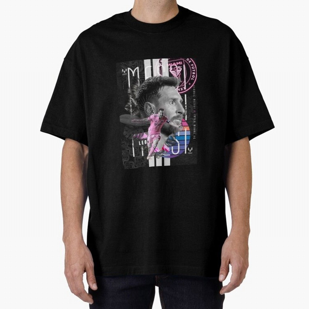 Inter Miami FC Messi Oversized T-Shirt Bring Champion Energy into FIFA World Cup 2026 Group Stage Spirit, Centered on Netherlands, Mbappe, Classic Soccer Heritage, Championship Pressure, Fan Loyalty and International Pride; Perfect for Fans,