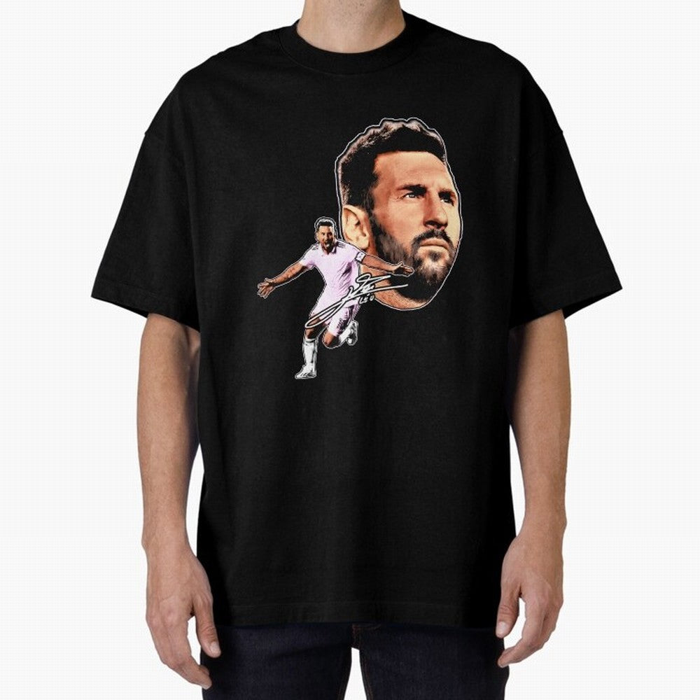 Lionel messi Retro Style Tee Bootleg big face vintage argentina Football Legend Classic T-Shirt Follow the Final Road of the FIFA World Cup 2026 USA Canada Mexico Journey through Haaland and Mbappe Highlights, Brazil Pride, Football Passion,