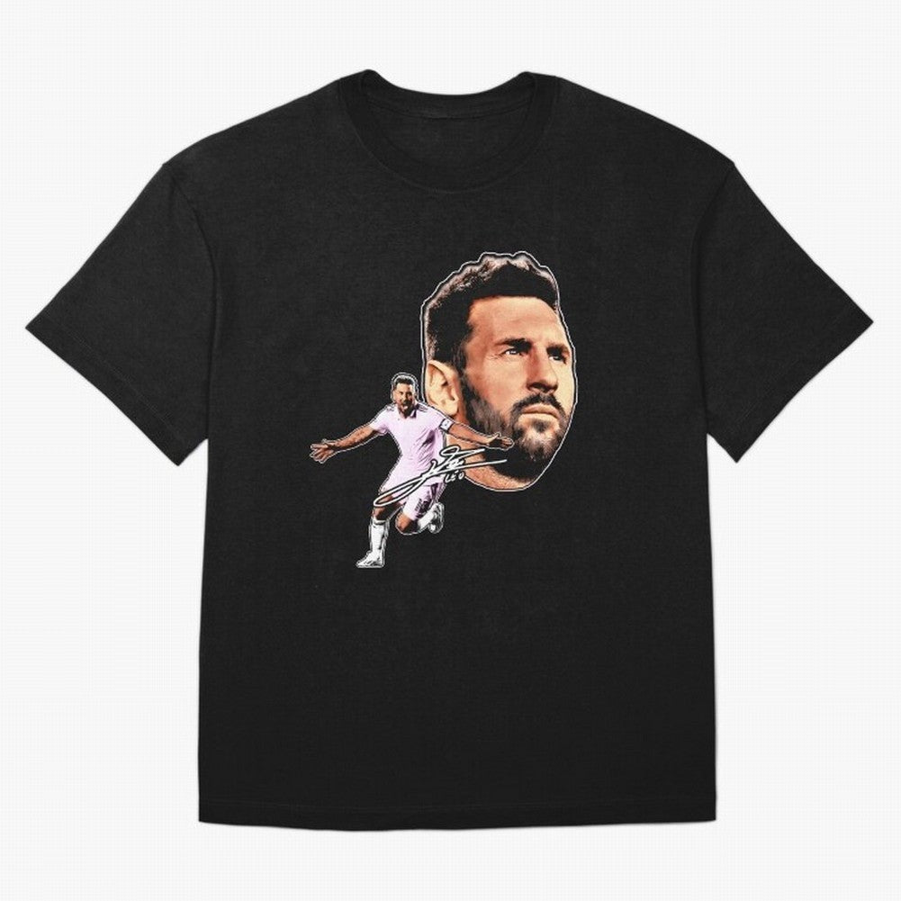 Lionel messi Retro Style Tee Bootleg big face vintage argentina Football Legend Classic T-Shirt Follow the Final Road of the FIFA World Cup 2026 USA Canada Mexico Journey through Haaland and Mbappe Highlights, Brazil Pride, Football Passion,