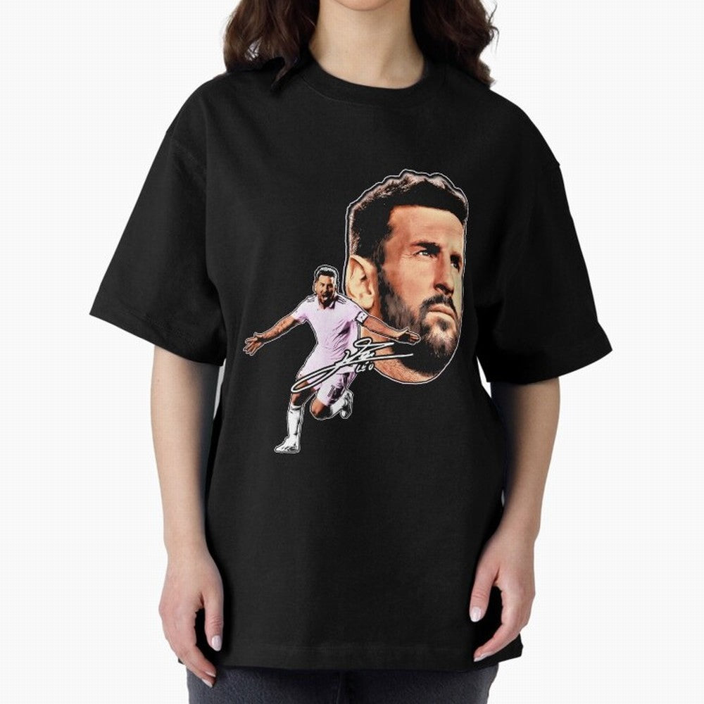 Lionel messi Retro Style Tee Bootleg big face vintage argentina Football Legend Classic T-Shirt Follow the Final Road of the FIFA World Cup 2026 USA Canada Mexico Journey through Haaland and Mbappe Highlights, Brazil Pride, Football Passion,