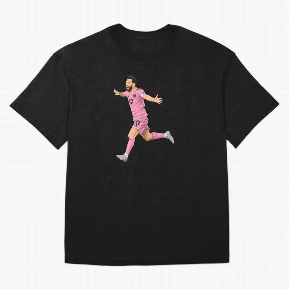 Lionel Messi celebration Oversized T-Shirt Follow Global Football Passion for FIFA World Cup 2026, Made for CR7 and Messi, England and Germany, Tournament Hype, Historic Matchups, Family Viewing Parties and Global Sports Pride; Great for Watch