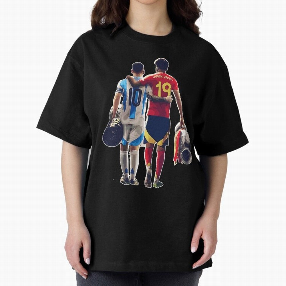 Lionel Messi and Foster child Classic T-Shirt Show Passion for the Stars of FIFA World Cup 2026 Group Stage Spirit, with Argentina, France and Brazil, Haaland and Mbappe, Global Supporter Spirit, Legendary Goals, National Colors and Tournament
