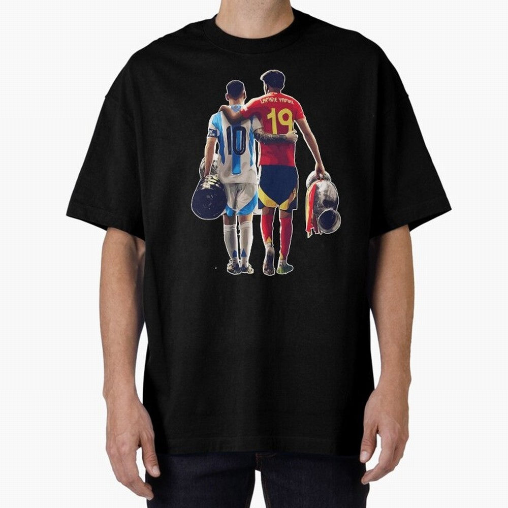 Lionel Messi and Foster child Classic T-Shirt Show Passion for the Stars of FIFA World Cup 2026 Group Stage Spirit, with Argentina, France and Brazil, Haaland and Mbappe, Global Supporter Spirit, Legendary Goals, National Colors and Tournament
