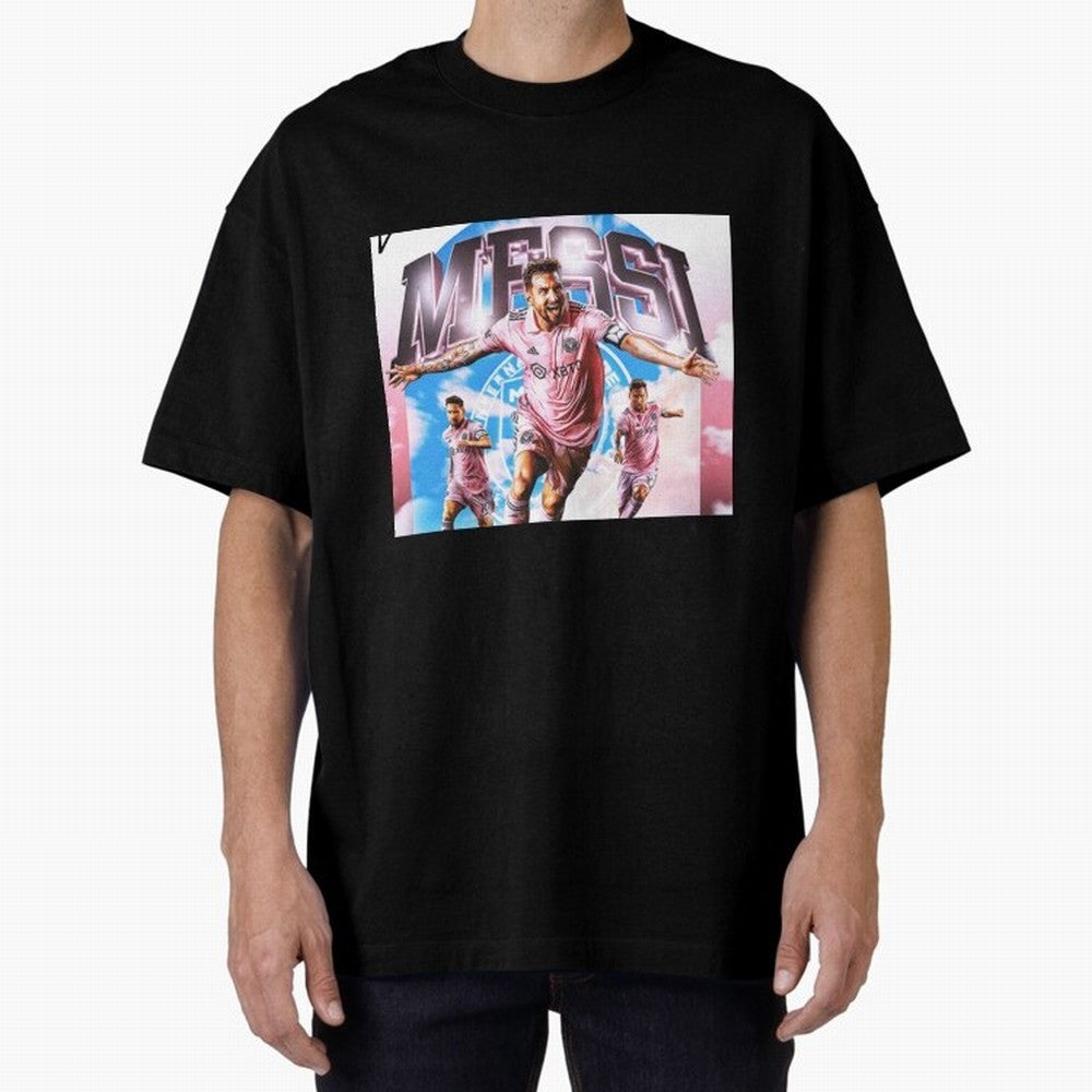 Inter Miami Messi Oversized T-Shirt Celebrate the FIFA World Cup 2026 USA Canada Mexico Journey through Haaland and Mbappe Highlights, England, France and Netherlands Pride, Vintage Soccer Flavor, Modern Football Stars, National Flags and Final