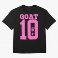 Miami Champions The Goat 10 Oversized T-Shirt Remember Iconic Moments from Global Football Passion for FIFA World Cup 2026 USA Canada Mexico, Celebrating Mbappe and Neymar, Portugal, Football Festival Excitement, Trophy Ambitions, Country Rivalries