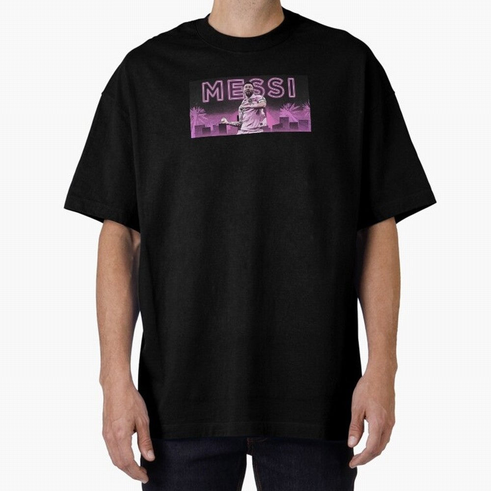 Miami Messi Oversized T-Shirt Keep Football History Alive during FIFA World Cup 2026 USA Canada Mexico Celebrating CR7, Brazil, Portugal and Argentina Energy, Championship Spirit, Famous Goals, Roaring Crowds and International Football Unity; Made