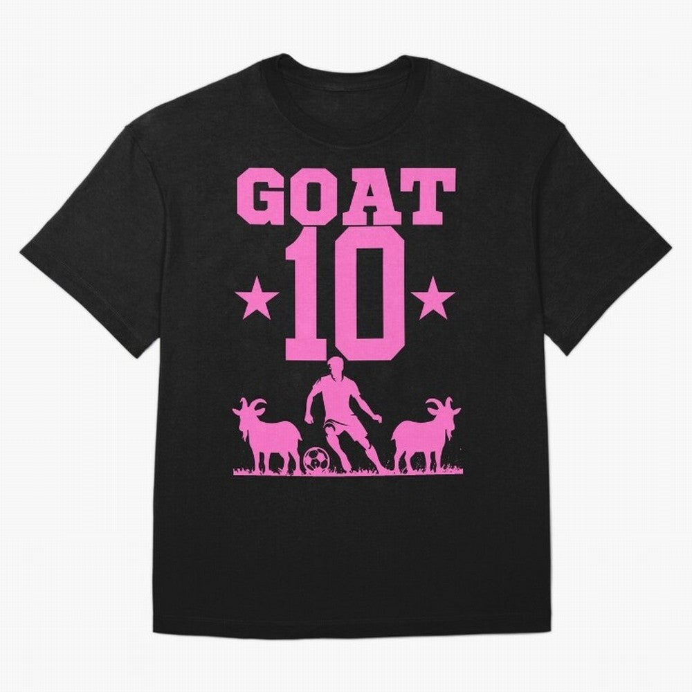 The Goat 10 Miami Champion Classic T-Shirt Follow the Road to the FIFA World Cup 2026 Journey through Messi and Cristiano Ronaldo Highlights, France and Portugal Pride, Worldwide Fan Energy, Dramatic Goals, Stadium Lights and Championship