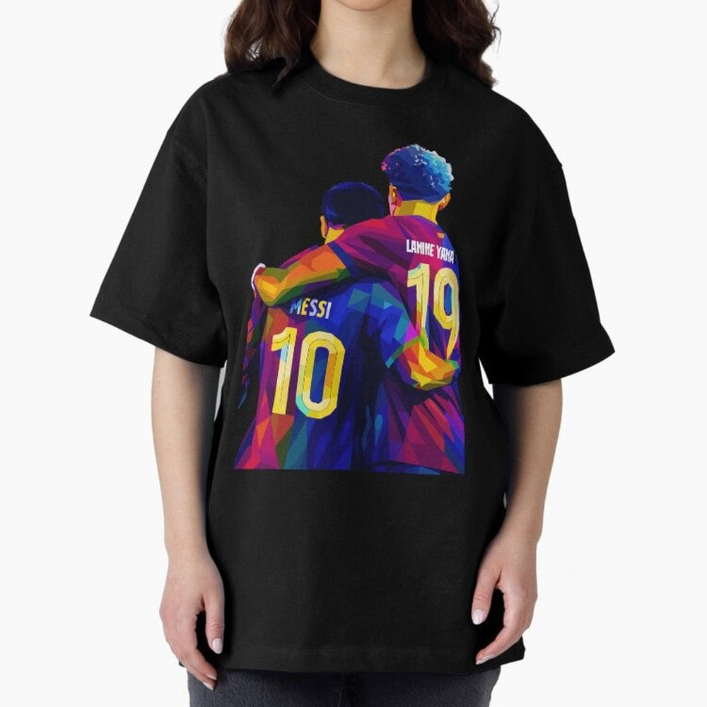 Lionel Messi and Foster child Wpap Art Classic T-Shirt Celebrate Classic Football Spirit in Global Football Passion for FIFA World Cup 2026 Group Stage, Centered on Messi, Neymar and Mbappe, Argentina, Classic Soccer Heritage, Championship