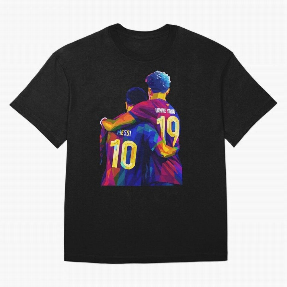 Lionel Messi and Foster child Wpap Art Classic T-Shirt Celebrate Classic Football Spirit in Global Football Passion for FIFA World Cup 2026 Group Stage, Centered on Messi, Neymar and Mbappe, Argentina, Classic Soccer Heritage, Championship