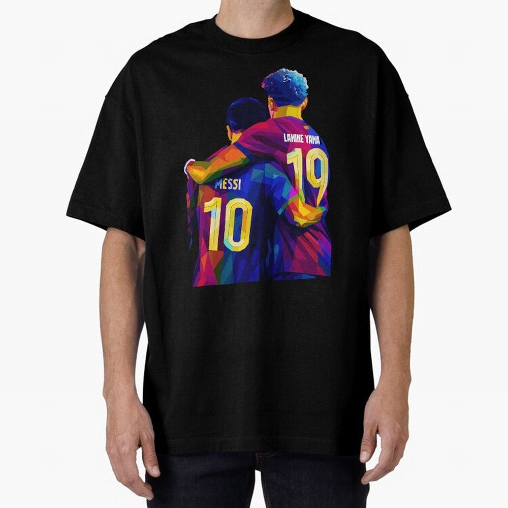 Lionel Messi and Foster child Wpap Art Classic T-Shirt Celebrate Classic Football Spirit in Global Football Passion for FIFA World Cup 2026 Group Stage, Centered on Messi, Neymar and Mbappe, Argentina, Classic Soccer Heritage, Championship