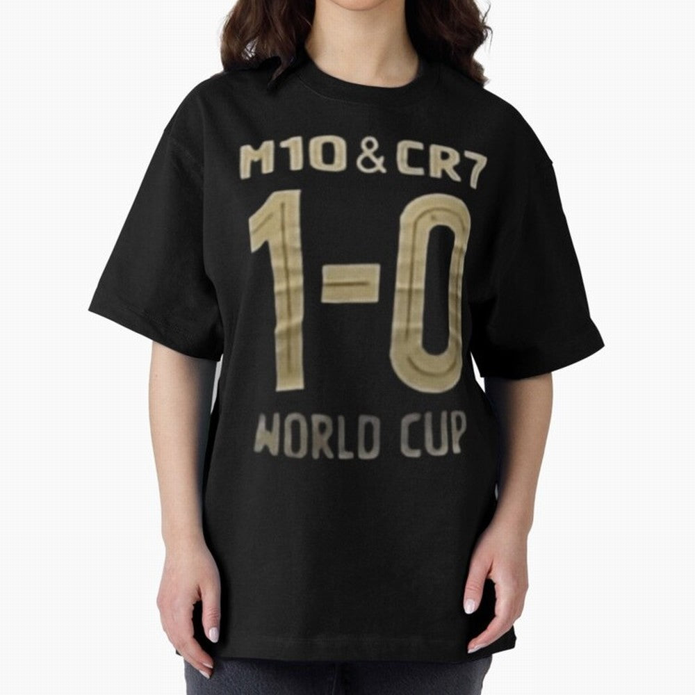 M10 And Cr7 1-0 World Cup Football Classic T-Shirt Live for the Drama of FIFA World Cup 2026 Group Stage for Fans of Mbappe and Brazil, Bringing Worldwide Fan Energy, Dramatic Goals, Stadium Lights and Championship Celebrations; Perfect for