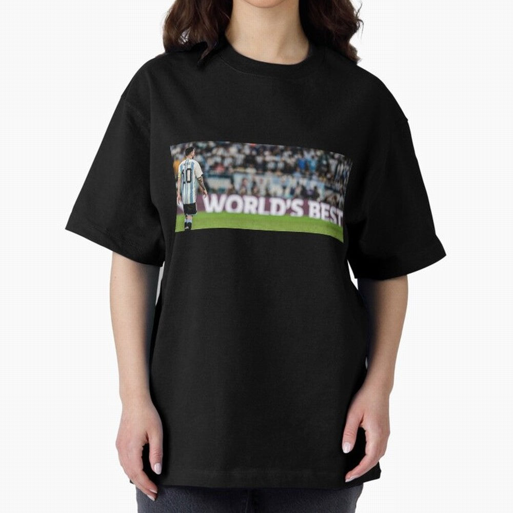 Argentina Leo Messi world best picture Oversized T-Shirt Relive the Noise and Pride of FIFA World Cup 2026 USA Canada Mexico Capturing Messi, Neymar and Mbappe, Portugal, Spain and Germany Energy, Match Day Excitement, Supporter Culture, Golden