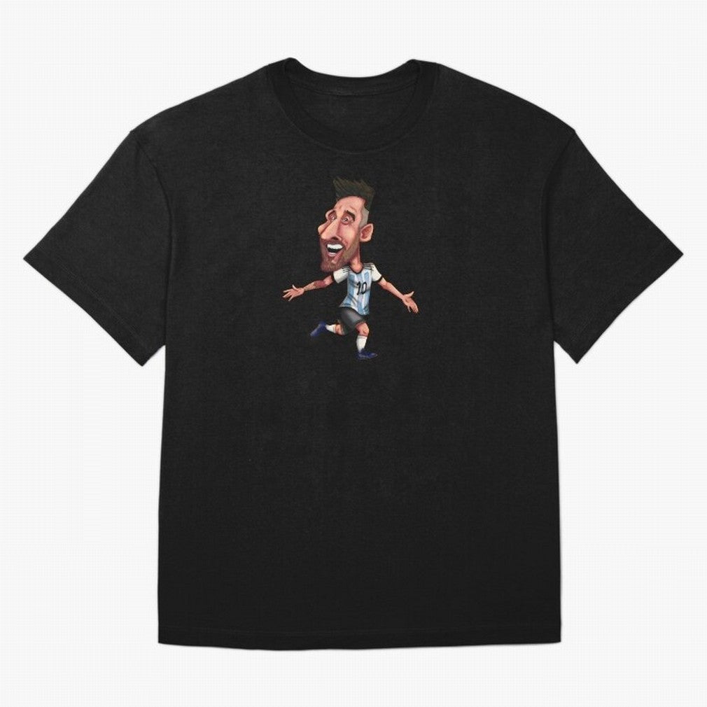 Lionel Messi Sticker Oversized T-Shirt Stand Out with Spirit from FIFA World Cup 2026 Group Stage Highlighting Messi and Cristiano Ronaldo, Portugal Energy, Supporter Pride, Iconic Celebrations, Legendary Names and Global Match Day Energy; Perfect
