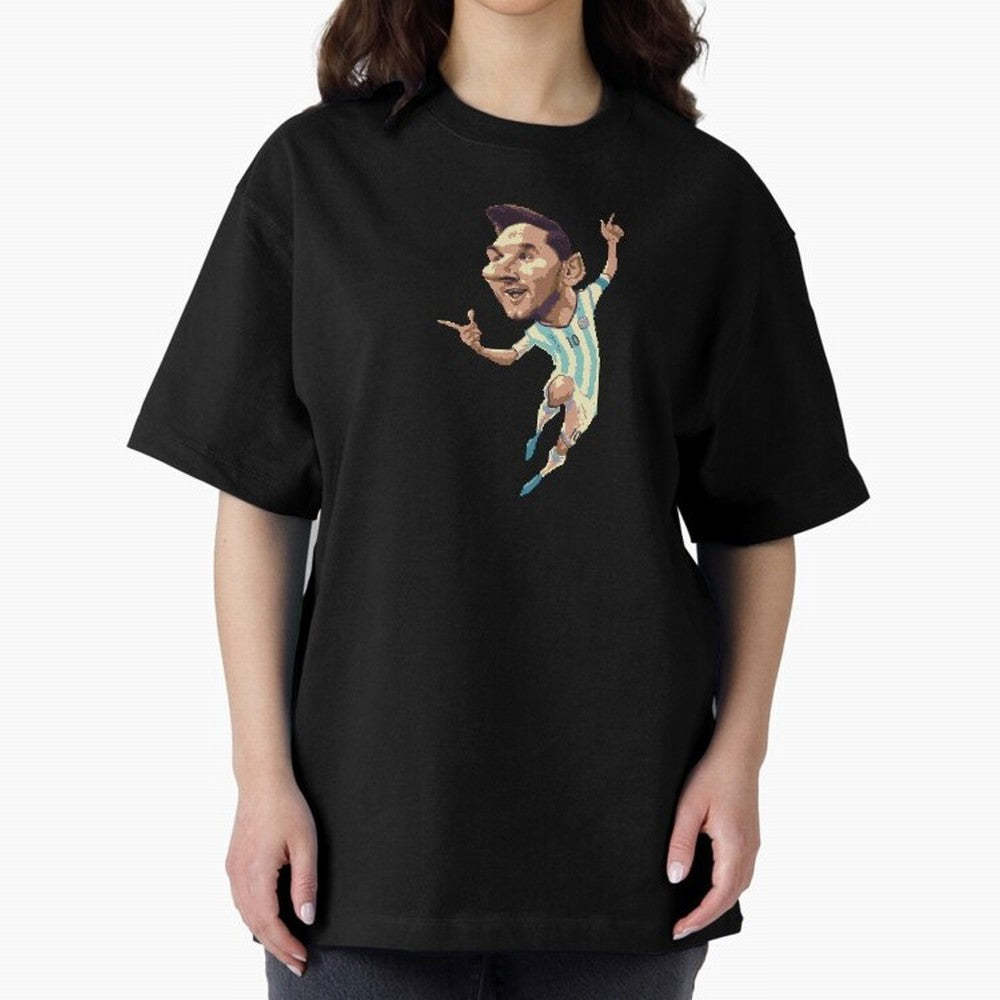 Lionel Messi Oversized T-Shirt Cheer through Every Moment of Global Football Passion for FIFA World Cup 2026, Driven by Mbappe, Brazil, Portugal and Argentina, Goal Celebration Energy, Supporter Heritage, Football Icons and Worldwide Tournament
