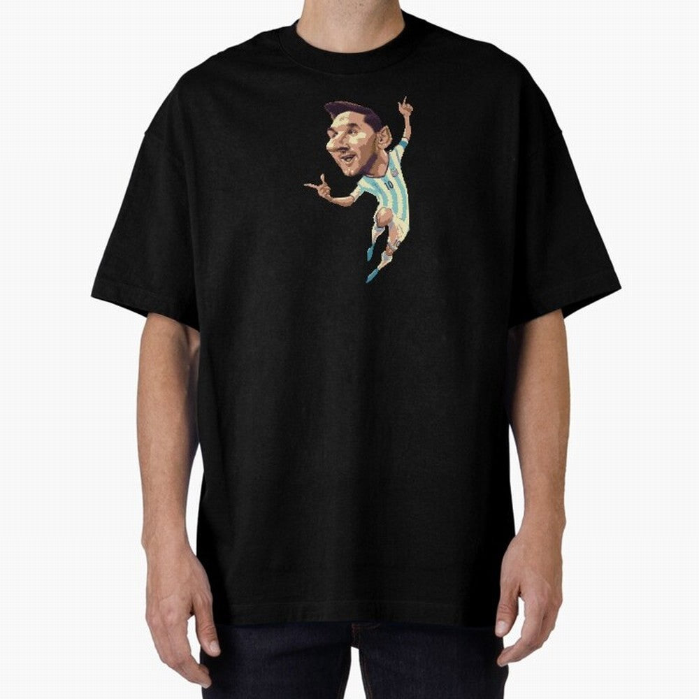 Lionel Messi Oversized T-Shirt Cheer through Every Moment of Global Football Passion for FIFA World Cup 2026, Driven by Mbappe, Brazil, Portugal and Argentina, Goal Celebration Energy, Supporter Heritage, Football Icons and Worldwide Tournament
