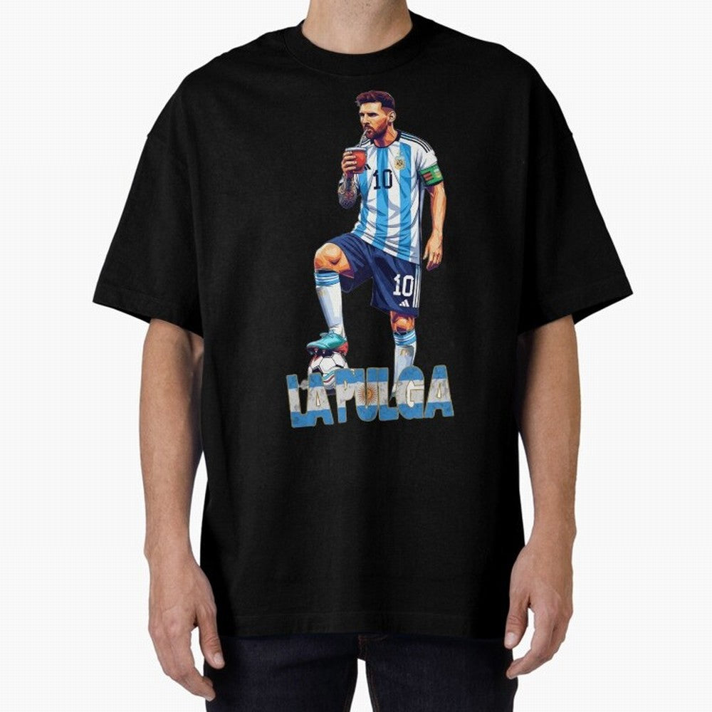Argentina World Champs Messi Number Oversized T-Shirt Honor Champions and Dreams in FIFA World Cup 2026 Group Stage for Fans of Messi, Neymar and Mbappe and England, Bringing Classic Soccer Heritage, Championship Pressure, Fan Loyalty and