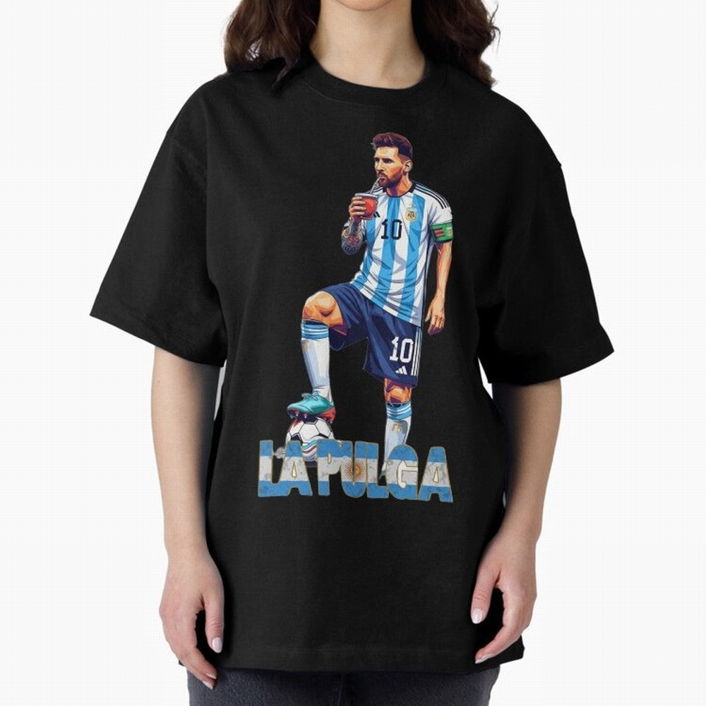 Argentina World Champs Messi Number Oversized T-Shirt Honor Champions and Dreams in FIFA World Cup 2026 Group Stage for Fans of Messi, Neymar and Mbappe and England, Bringing Classic Soccer Heritage, Championship Pressure, Fan Loyalty and