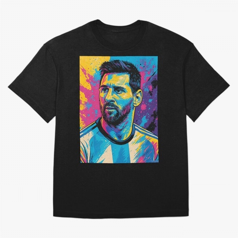 Argentina World Champs Messi Number Oversized T-Shirt Support Iconic Players in Global Football Passion for FIFA World Cup 2026, Connected to Mbappe, Portugal, Football History, Final Match Energy, Crowd Noise and Once in a Lifetime Moments; Ideal