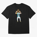 Cartoon Illustration Messi vs Netherlands World Cup Qatar 2022 Oversized T-Shirt Relive the Noise and Pride of FIFA World Cup 2026 Driven by Messi, CR7 and Mbappe, Germany Energy, Classic Soccer Heritage, Championship Pressure, Fan Loyalty and