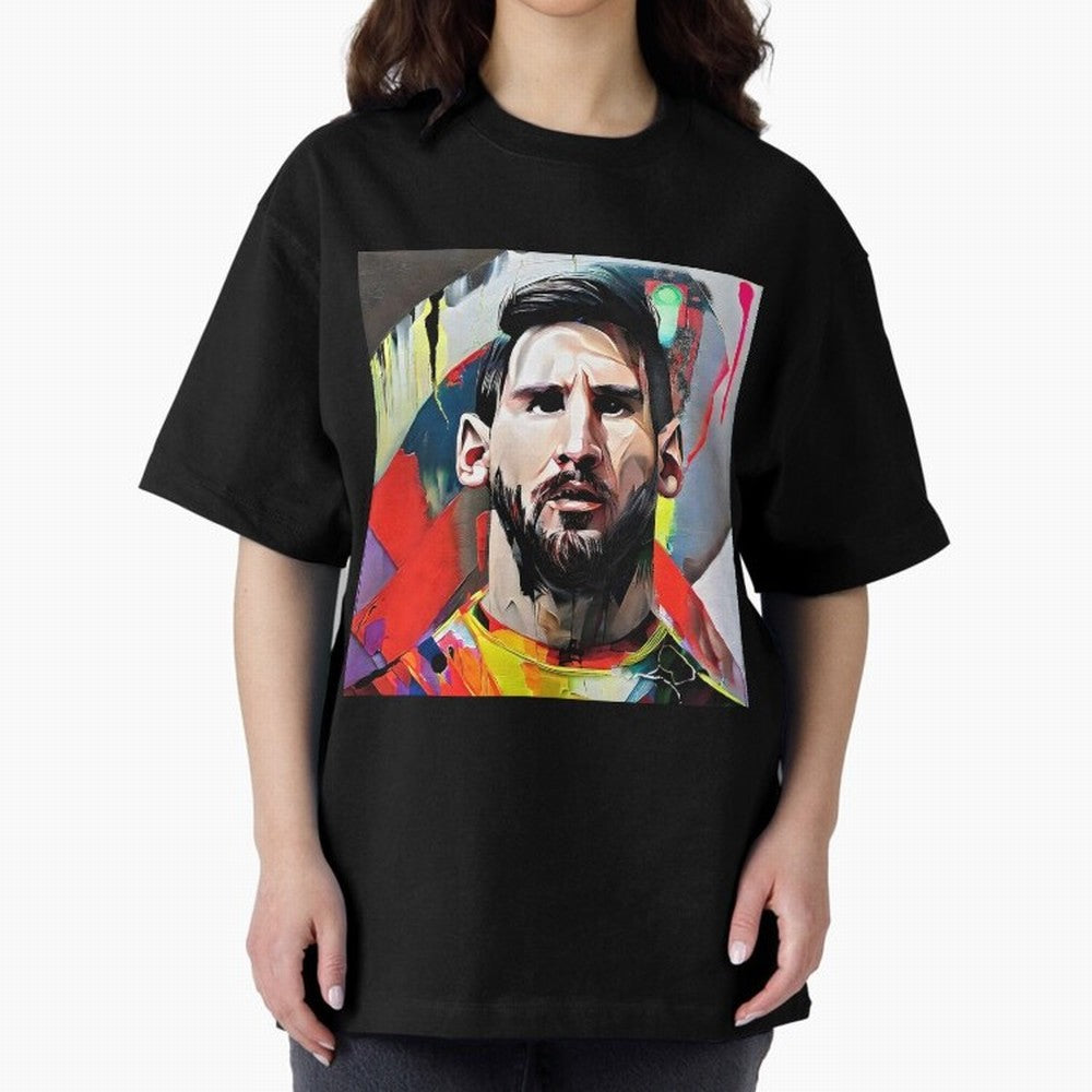 Billboard with Messi Boxy T-Shirt Bring Global Tournament Vibes to Global Football Passion for FIFA World Cup 2026, Made for Messi, Neymar and Mbappe, France and Portugal, Champion Mindset, Group Stage Buzz, Knockout Tension and Passionate Fan