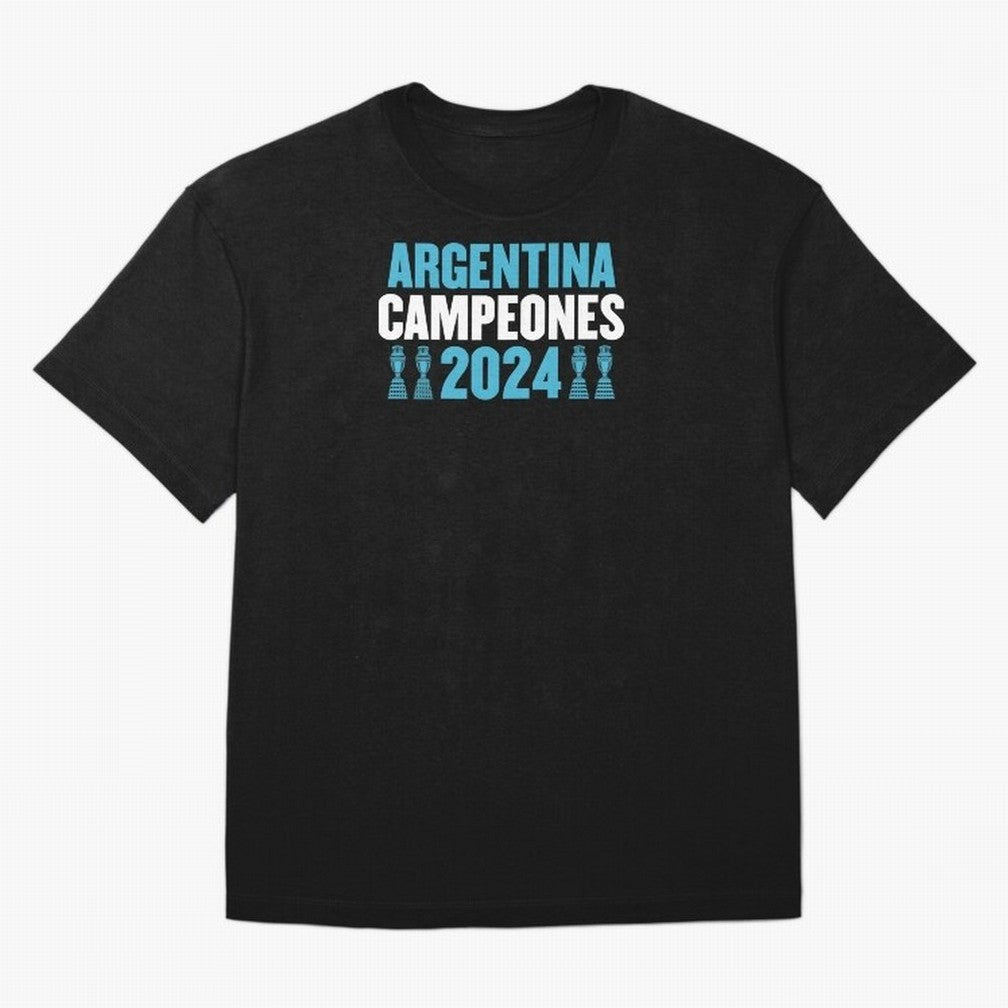 Argentina Campeones 2024 Oversized T-Shirt Share the Excitement of Global Football Passion for FIFA World Cup 2026 Group Stage, with Haaland and Mbappe, Spain and Netherlands, Champion Mindset, Group Stage Buzz, Knockout Tension and Passionate Fan