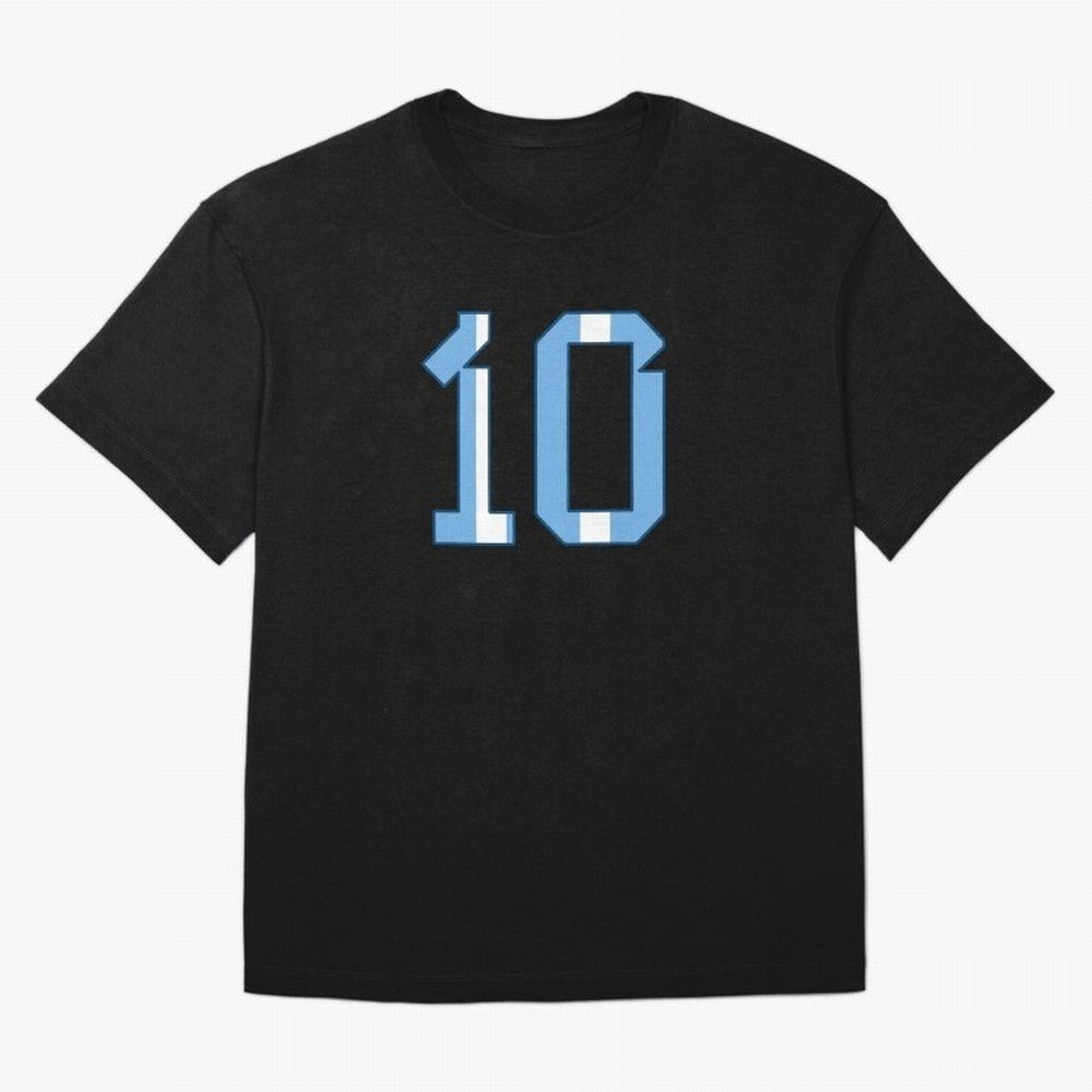 10 - Lionel Messi - Argentina Colours Classic T-Shirt Fuel the Hype around Global Football Passion for FIFA World Cup 2026 USA Canada Mexico, Filled with Haaland and Mbappe, Brazil, Portugal and Argentina, Sports Nostalgia, International